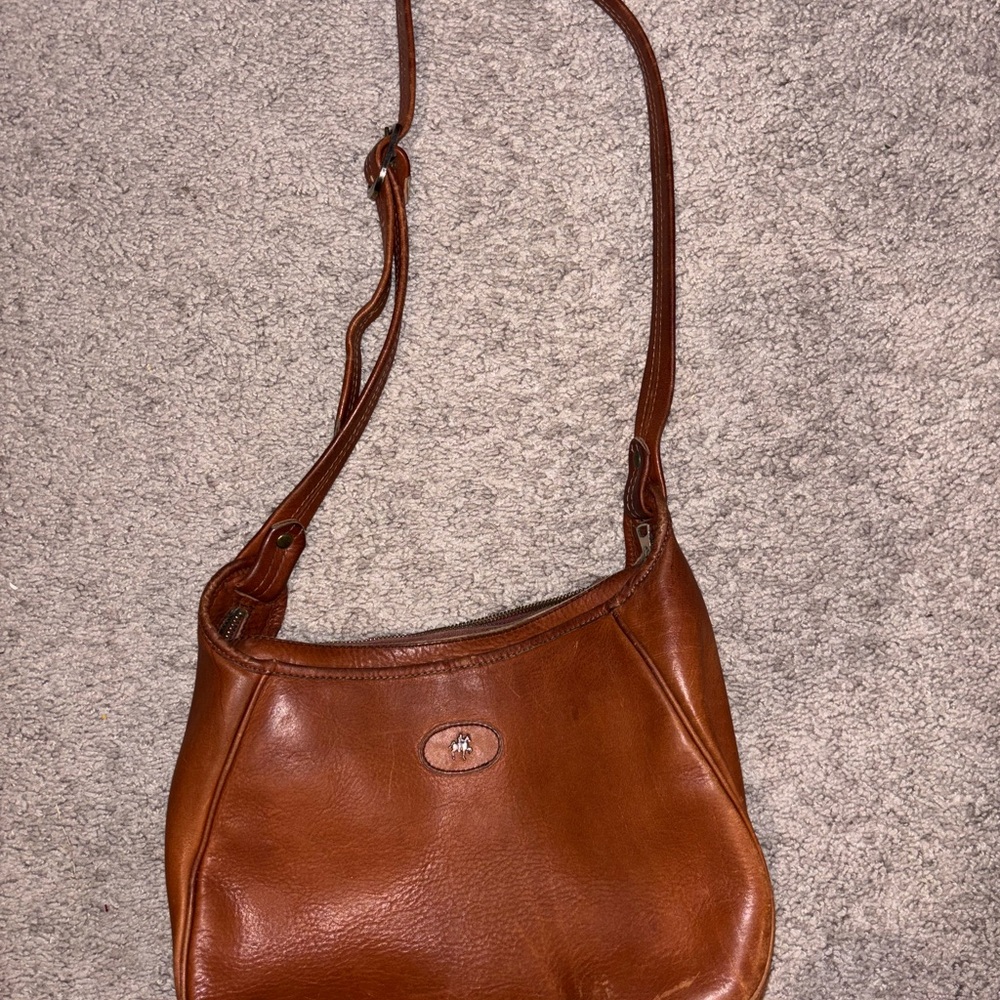 Vintage Polo Brown Leather Shoulder Bag